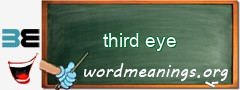 WordMeaning blackboard for third eye